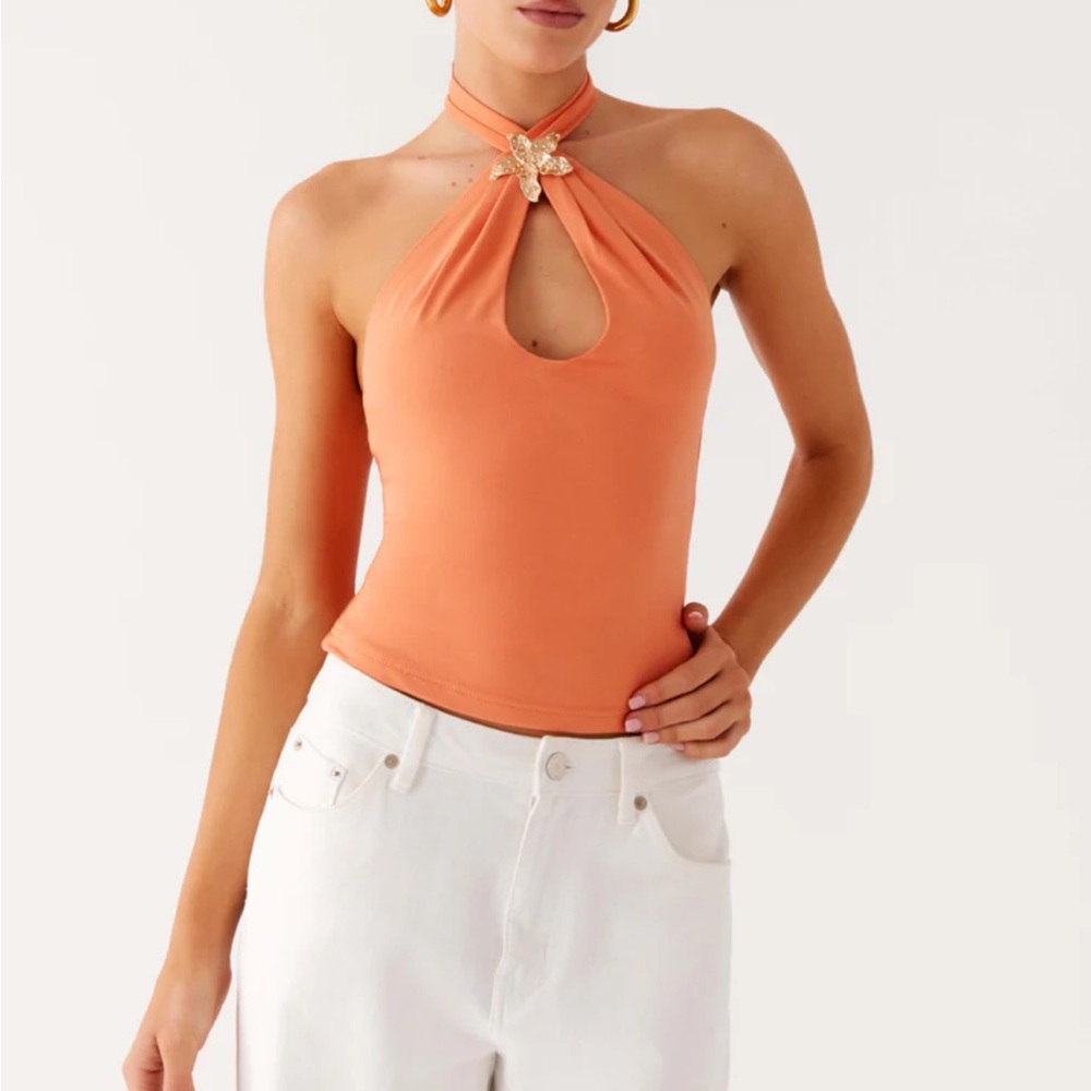 Orange Halter Top